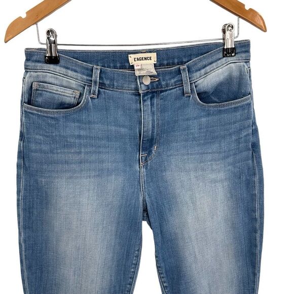 L’Agence cropped raw hem straight high rise jeans size 29 - Picture 3 of 7